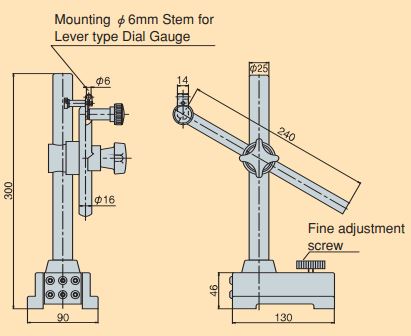 Đế gá đồng hồ so cơ khí Peacock