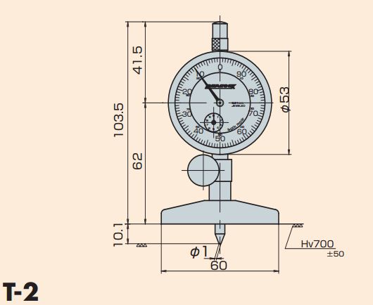 Đồng hồ đo sâu Peacock T Series T-2 20 Đồng hồ đo sâu Peacock T Series