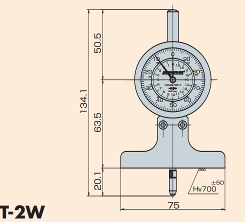 Đồng hồ đo sâu Peacock T Series T-2 21 Đồng hồ đo sâu Peacock T Series