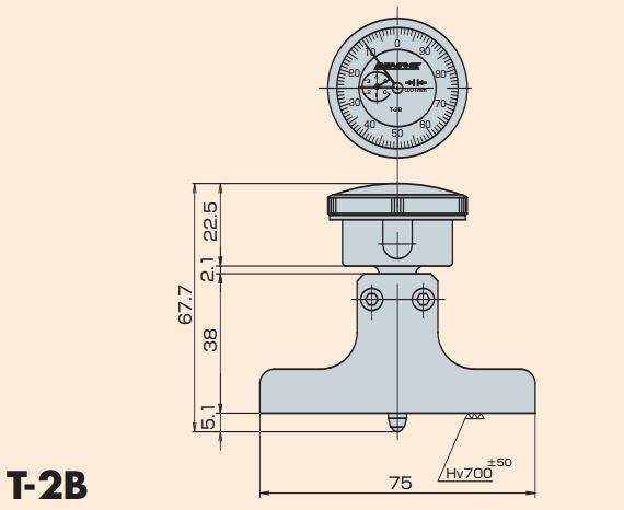 Đồng hồ đo sâu Peacock T Series T-2 22 Đồng hồ đo sâu Peacock T Series