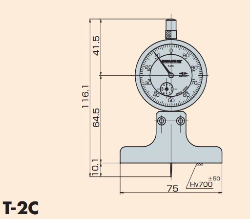 Đồng hồ đo sâu Peacock T Series T-2 23 Đồng hồ đo sâu Peacock T Series