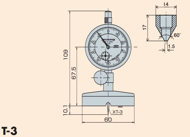 Đồng hồ đo sâu Peacock T Series
