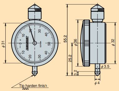 Đồng hồ đo lỗ trong Peacock U series U2FB 3 Đồng hồ đo lỗ trong Peacock U series