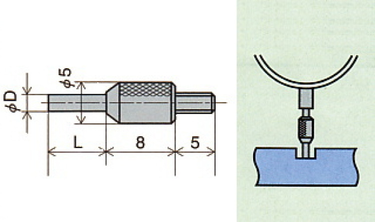 Đầu dò cho đồng hồ so Peacock XB-805 2 Đồng hồ đo chiều cao ren Insize 2232