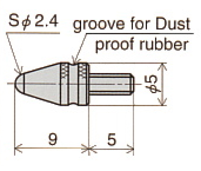 Đầu dò cho đồng hồ so Peacock XC-2 2 Đồng hồ đo chiều cao ren Insize 2232