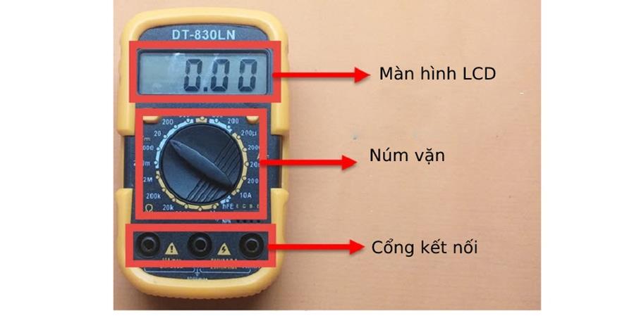 Các bộ phận trên đồng hồ vạn năng