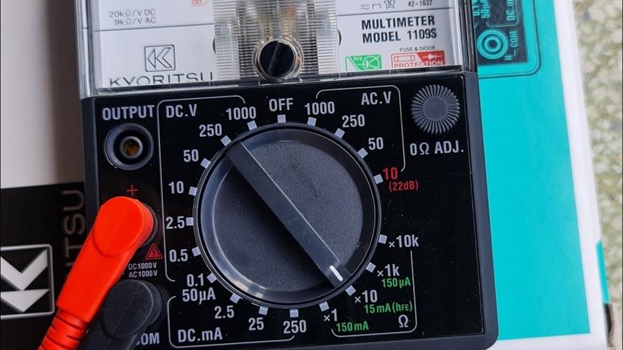 Đồng hồ vạn năng Kyoritsu 1109S có ký hiệu rõ ràng, tránh nhầm thang đo