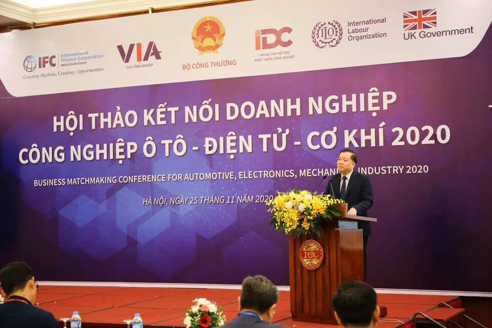 Phó Cục trưởng Cục Công nghiệp (Bộ Công Thương) Phạm Tuấn Anh phát biểu tại hội thảo Phó Cục trưởng Cục Công nghiệp (Bộ Công Thương) Phạm Tuấn Anh phát biểu tại hội thảo