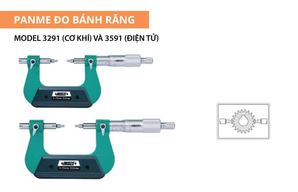 Panme đo bánh răng Panme đo bánh răng