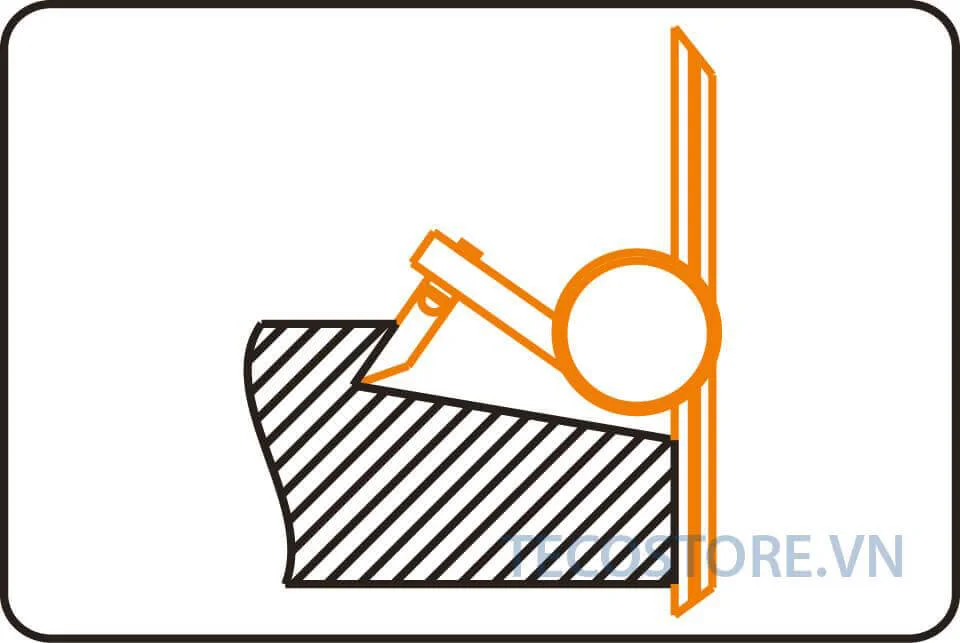 Đo góc chi tiết không giao nhau