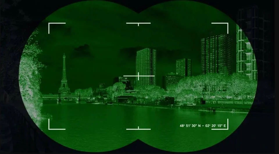 Kính nhìn ban đêm cho hình ảnh hiển thì màu xanh lá