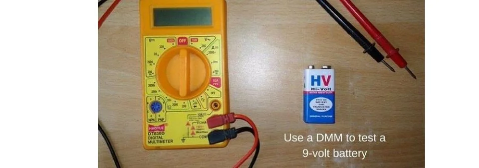 Kiểm tra dung lượng pin 9v bằng đồng hồ đo điện
