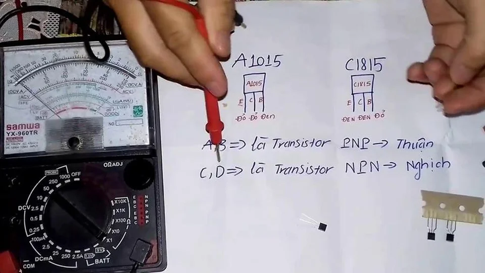 Sử dụng đồng hồ vạn năng xác định tình trạng Transistor Sử dụng đồng hồ vạn năng xác định tình trạng Transistor