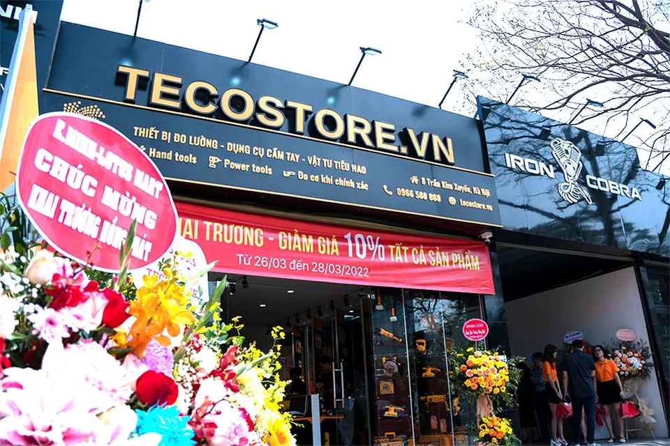 Toàn cảnh showroom Tecostore tại số 8 Trần Kim Xuyến