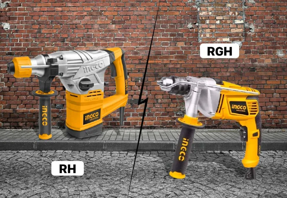 Sự khác nhau giữa máy khoan đục INGCO RGH và INGCO RH