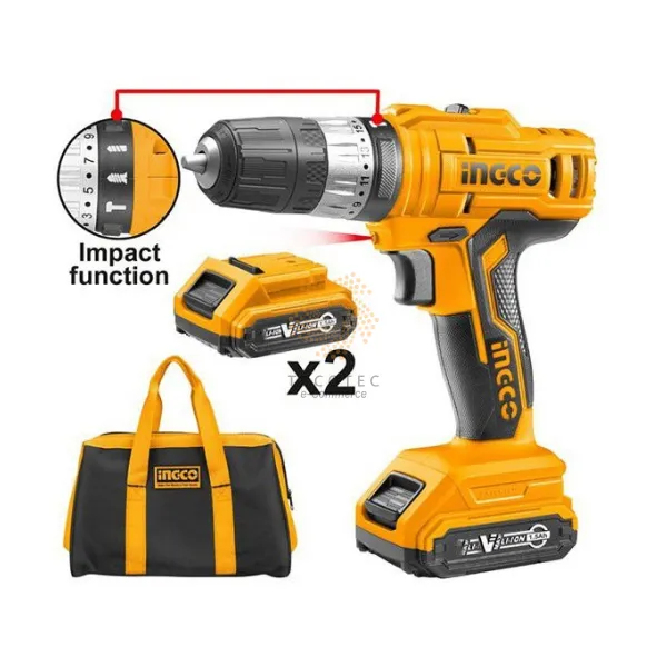 Máy khoan búa dùng pin INGCO CIDLI1612