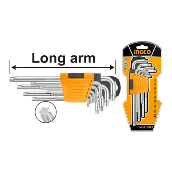 Bộ 9 chìa lục giác bông INGCO