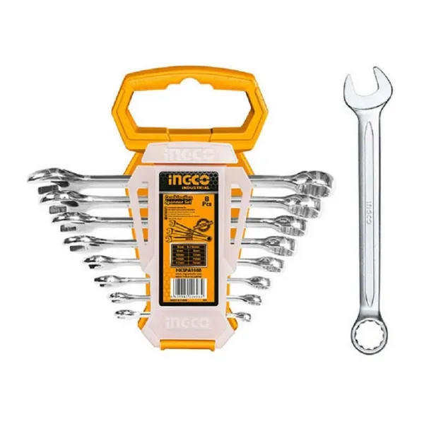 Bộ 8 cờ lê vòng miệng (6 -19 mm) INGCO Bộ 8 cờ lê vòng miệng (6 -19 mm) INGCO