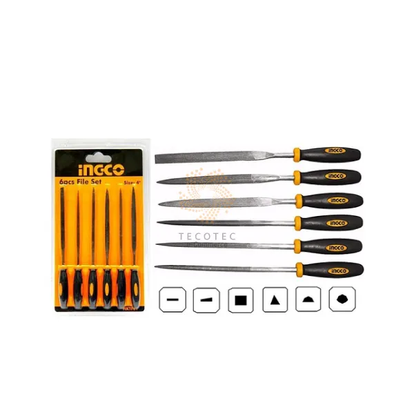 Bộ 6 dũa sắt (140 mm) INGCO HKTF63